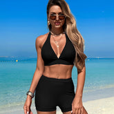 Ocevara Ocevara - Women's Bikini Sets Trim 2 Piece High Waisted Swimsuit Halter V Neck Adjustable - image 1