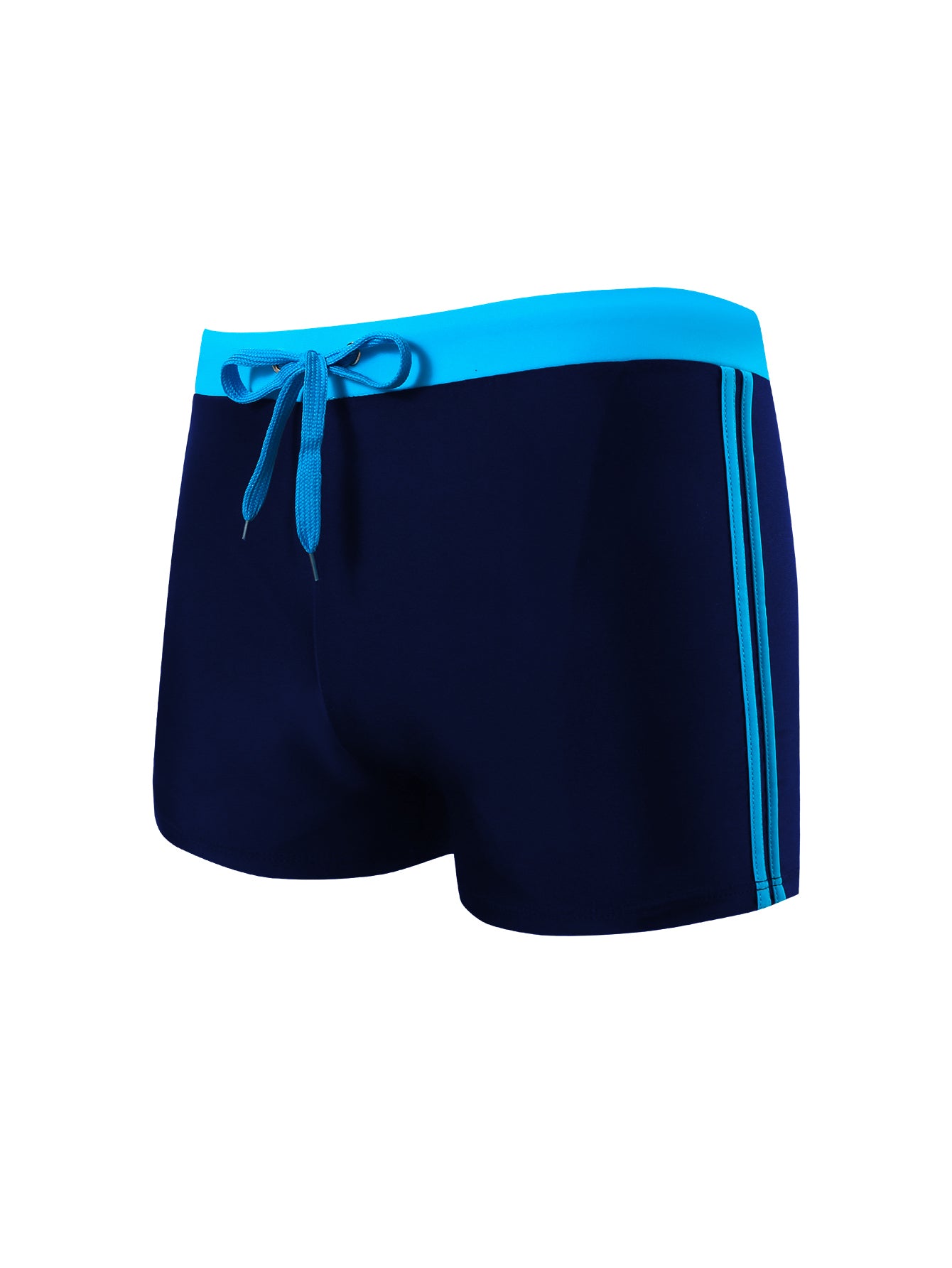 Men's Slim Fit Drawstring Square-Leg Swim Trunks
