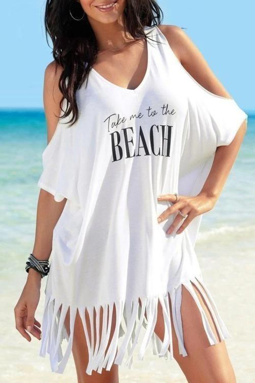 Ocevara - Tassel Letters Print Cover Up Main image