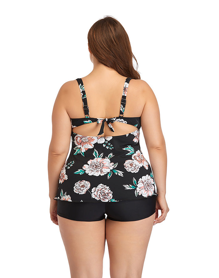 Printed Camisole Plus Size Tankini Swimsuit Secondary image