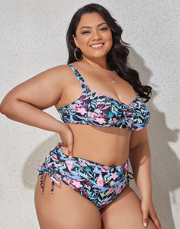 Ocevara Colorful Print Plus Size Bikini - image 6
