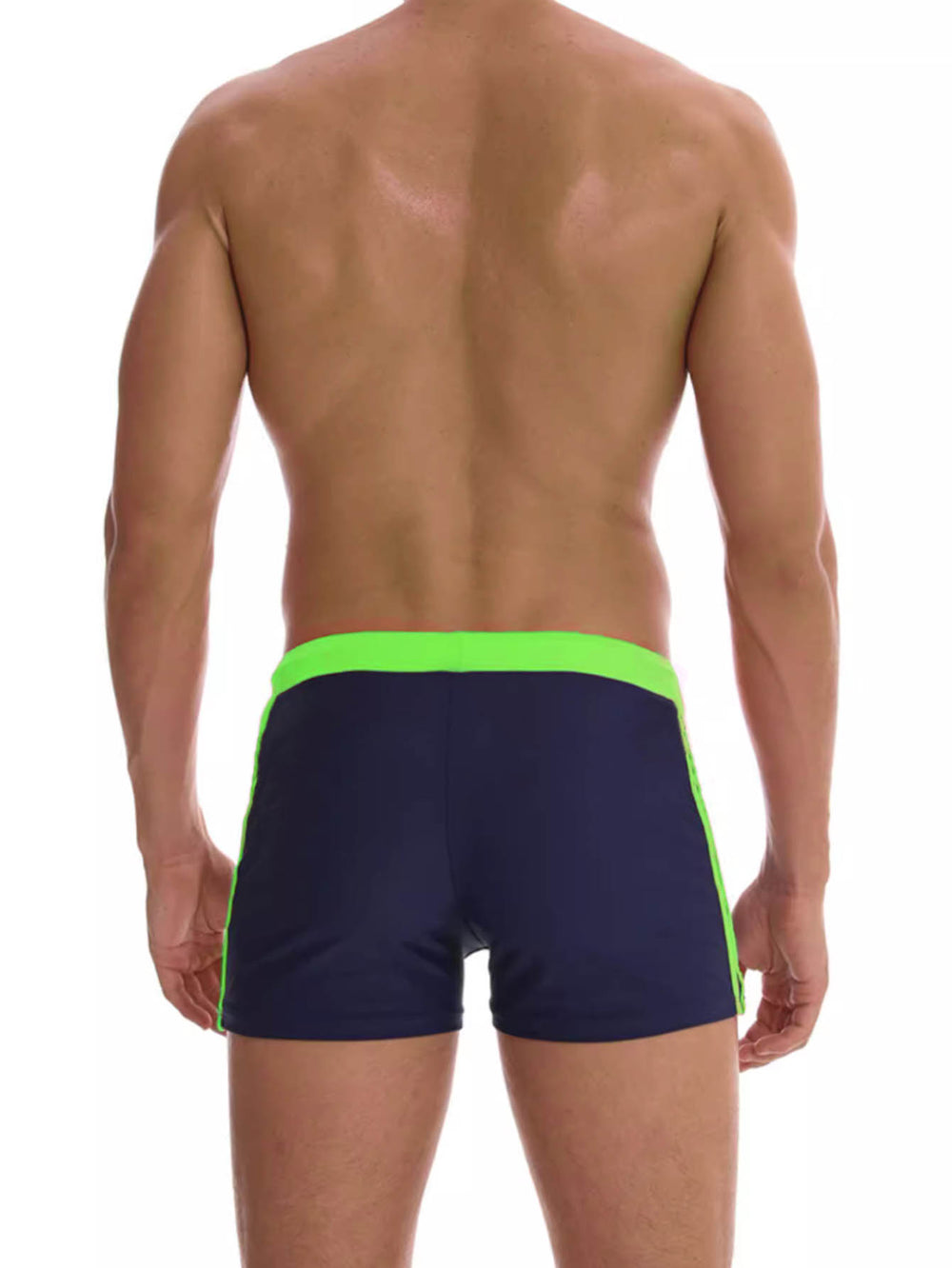 Men's Slim Fit Drawstring Square-Leg Swim Trunks