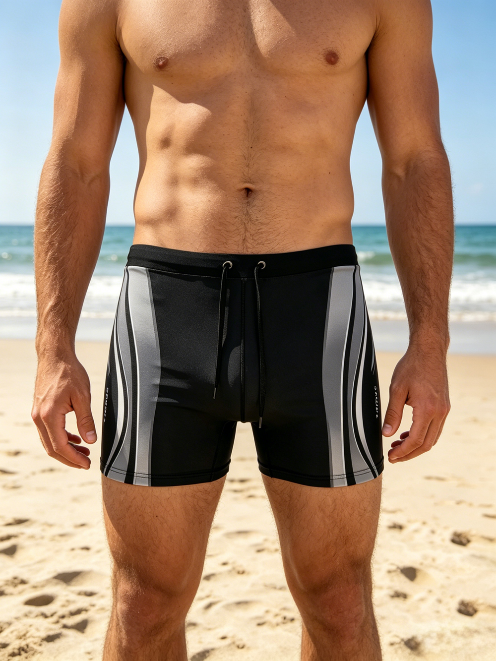 Men's Quick-Dry Sport Square-Leg Swim Trunks