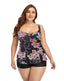 Printed Camisole Plus Size Tankini Swimsuit