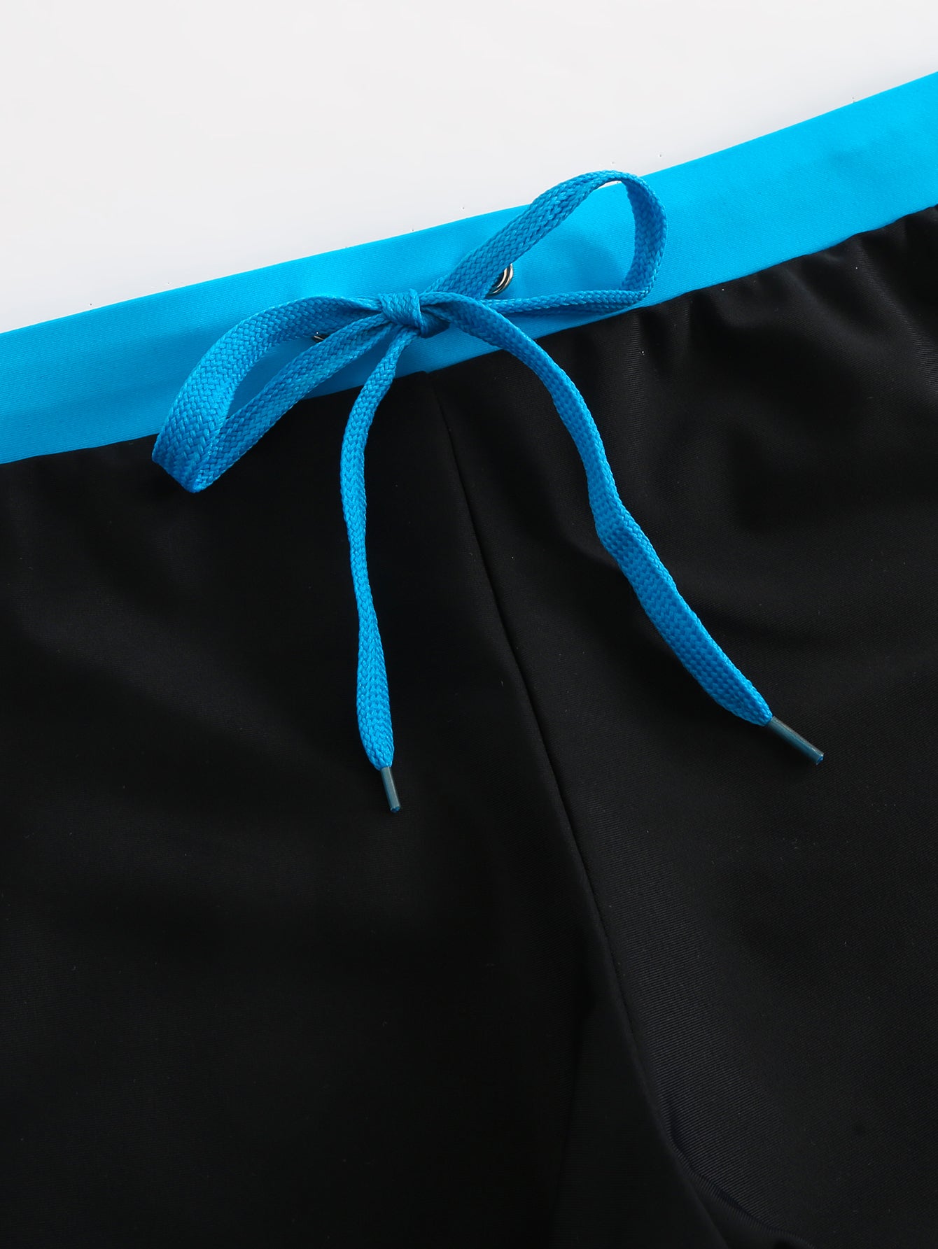 Men's Slim Fit Drawstring Square-Leg Swim Trunks