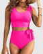 Ocevara - Two Piece High Waisted Swimsuits Women Tummy Control Bikini Modest Bathing Suit