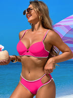 Ocevara - Women's Bikini Sets Cutout Two Piece Swimsuit Sexy Underwire Bathing Suit Cheeky Swimwear Push Up Beachwear