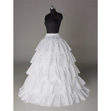 Fashion Wedding Petticoats Accessories 5 layers White Floor Length OKP9