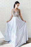 A Line Halter Chiffon Prom Dress, Beading Long Evening Party Dress OKJ42