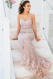 Mermaid Lace Long Prom Dress Formal Evening Dress School Party Gown OK1305