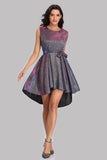 A Line High Low Prom Dresses, Short Party Dress, Homecoming Dresses XU90819