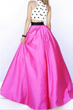 Designer 2 Pieces Halter Long Pretty Prom Evening Dresses K114