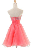 Watermelon Short Sweetheart Zipper Back Pretty Homecoming Dress K192