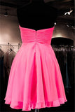 High Low Chiffon Short Sweetheart Beading Homecoming Dress K209