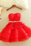 Short Cute Lace Homecoming Dress For Girls K213