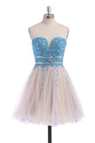 Elegant Beading Strapless Homecoming Dress Cocktail Dresses Graduation Dresses K281