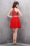 Close Back Red Two Pieces A-line Homecoming Dress K580