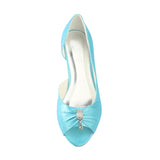 Light Blue Wedding Shoes with Rhinestones, Beautiful Party Shoe L-924