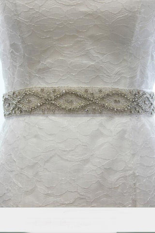 All Around Beading Bridal Belt Wedding Sashes Crystal Jeweled Sash BS9