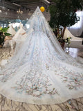 Stunning Light Blue Ball Gown Wedding Dress, Quinceanera Dresses OKJ98