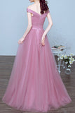 Charming Off the Shoulder A-line Long Prom/Evening Dress for Graduation OK122