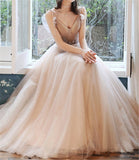 A-line Long Tulle Evening Party Dress Fairy Princess Prom Dress Women Custom Dress OKV83