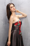 Beauty Black Short Sweetheart Handmade Homecoming Dress K599