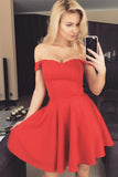 Red Satin Homecoming Dress