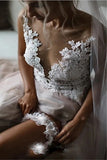 Boho Wedding Dress Beach Bride Dress Lace Appliques Beaded Bohemian Bridal Gowns OKV22