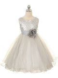 Ball Gown Flower Girl Dress,Tulle Flower Girl Dresses,Long Flower Girl Dress 